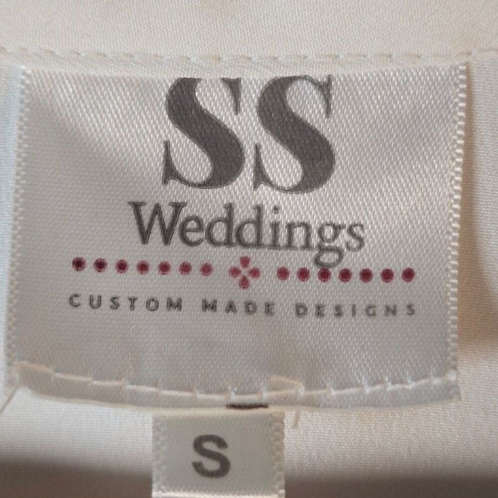 SS Weddings Beige Piped Pajama Shorts Set Small - Picture 7 of 15